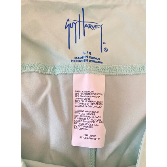 NWT Guy Harvey Women's Mint Green Performance Shorts Size L UPF 50+ - Picture 4 of 5